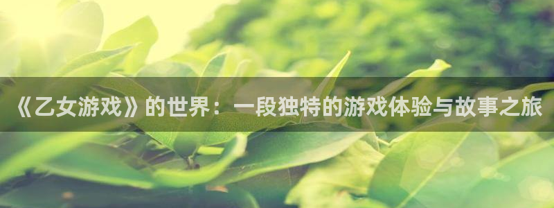 杏宇平台注册地址在哪里：《乙女游戏》的世界：一段独特的游戏体